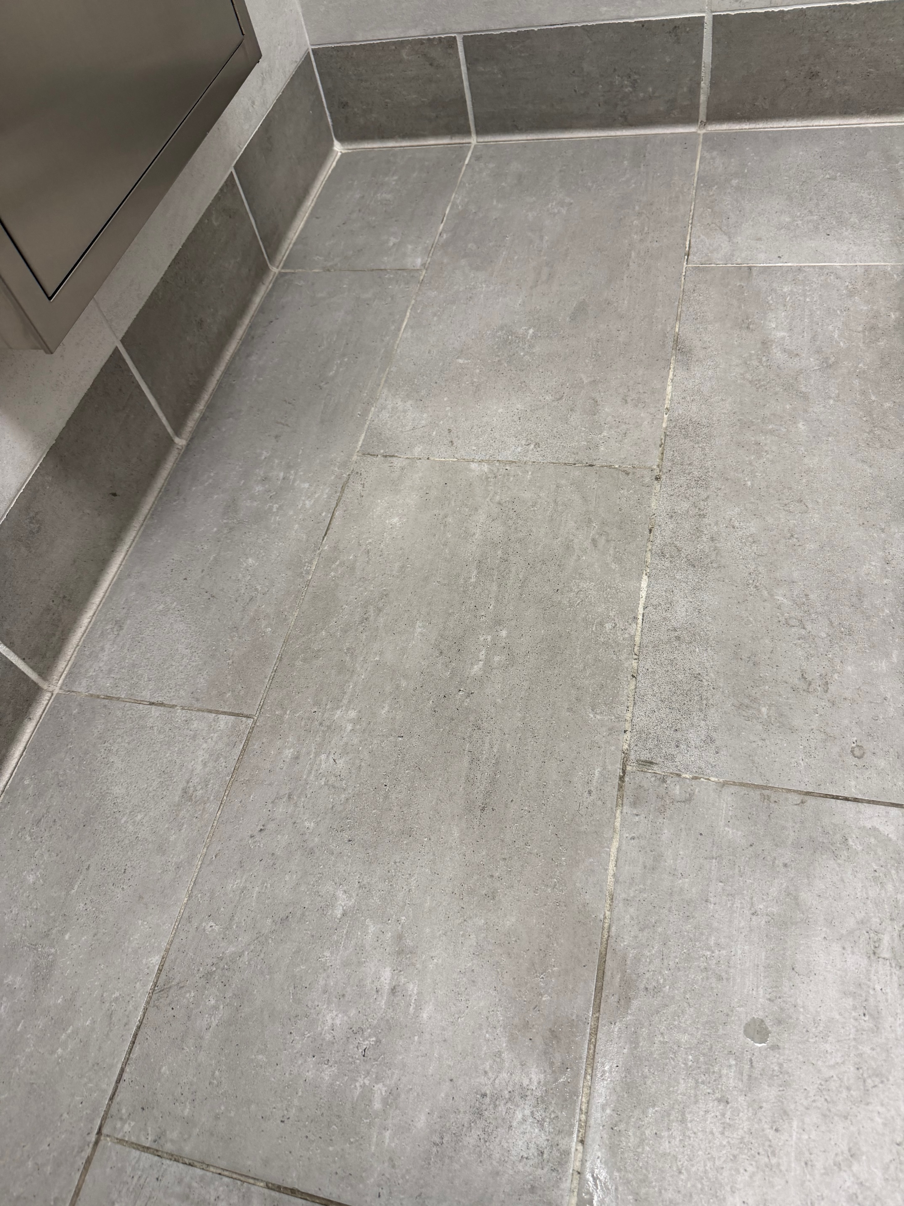 Dirty commercial restroom before deep cleaning